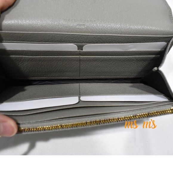 NWT Balenciaga Gray Edge Goatskin leather wallet - Picture 7 of 8